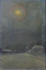 Moonlight Snow Scene
