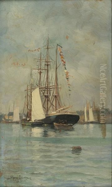 Ship With Flags - view 1