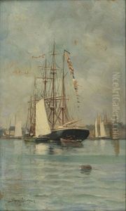 Ship With Flags