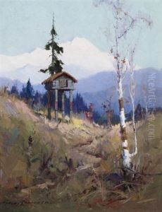 Food Cache With Mt. Mckinley by Sydney Mortimer Laurence
