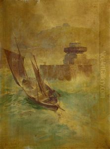 Choppy Waters, St. Ives Harbour by Sydney Mortimer Laurence