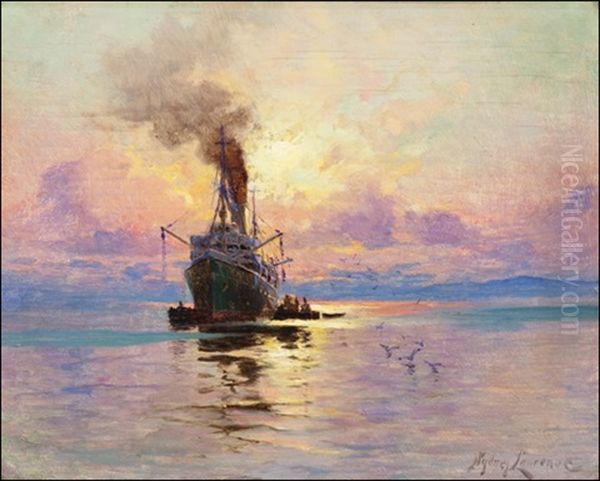 Fishing Vessel At Sea - view 1