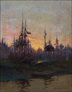 Cache On The Yukon by Sydney Mortimer Laurence