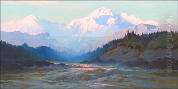Mount Mckinley From The Tokositna River - view 1