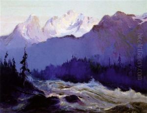 Rapids Of The Tokositna River by Sydney Mortimer Laurence