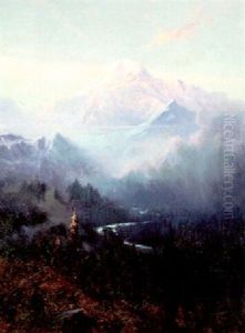 Mt. Mckinley From Headwaters Of Tokacheetna River by Sydney Mortimer Laurence