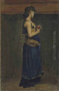Etude De Femme Merovingienne En Pied by Jean Paul Laurens
