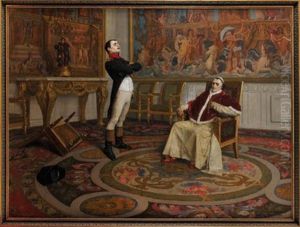 Entrevue De Napoleon Ier Et Du Pape Pie Vii, En Janvier 1813 by Jean Paul Laurens