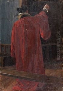 Etude Pour La Figure D'anne Du Bourg (study) by Jean Paul Laurens
