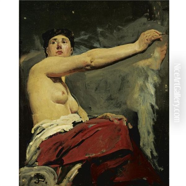 Study For The Central Figure In The Ceiling Of The Palais De La Legion D'honneur (+ The Fire; 2 Works, Various Sizes) - view 1