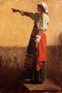 Etude D'une Italienne A La Jupe Rouge Etude D'une Italienne A La Jupe Rouge