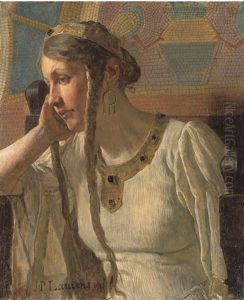 L'attente D'une Reine Merovingienne by Jean Paul Laurens