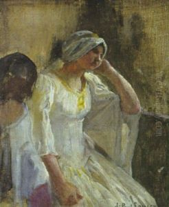 Jeune Fille Reveuse by Jean Paul Laurens