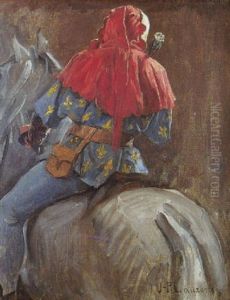 Cavalier Vu De Dos by Jean Paul Laurens