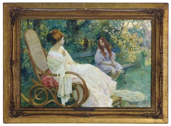 Mother And Child In The Garden - view 1