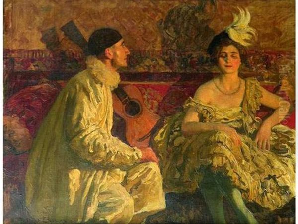 Pierrot Et Jeune Femme - view 1