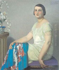 Jeune Femme Assise Au Chale Et Aux Orchidees Jeune Femme Assise Au Chale Et Aux Orchidees