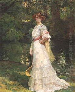 An Elegant Lady By A Riverbank An Elegant Lady By A Riverbank