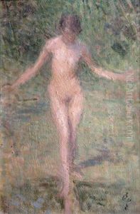 Baigneuse Dans Un Parc