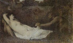 Jupiter Decouvrant Antiope, D'apres Le Tableau Du Titien Conserve Au Louvre Aussi Appele La Venus Du Pardon