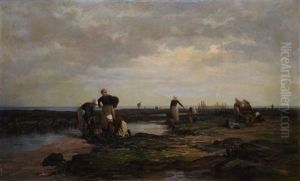 Les Ramasseuses De Coquillages by Henri Alphonse Laurent-Desrousseaux