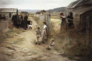The Village Funeral by Henri Alphonse Laurent-Desrousseaux