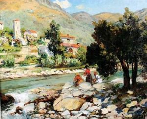 Washerwoman by Lucien Laurent-Gsell