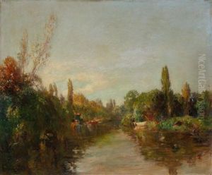 Bord De Riviere by Lucien Laurent-Gsell