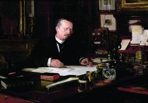 Homme A Son Bureau