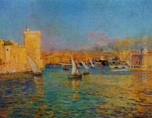 Entree Du Port De Marseille by Lucien Laurent-Gsell