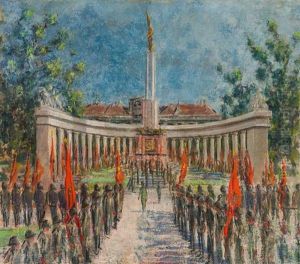 Russische Parade Am Schwarzenberg-platz In Wien Vor Dem Sowjetischen Kriegerdenkmal