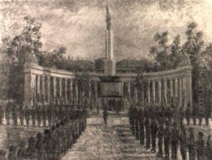 Parade Am Schwarzenbergplatz (stalinplatz) by Johannes Laurer