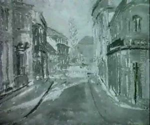 Modling, Herzoggasse Mit Blick Auf Die Pestsaule by Johannes Laurer