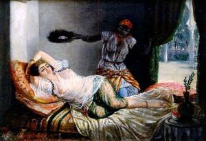L'odalisque (+ Musiciennes Au Harem, 1836; Pair) by Emmanuel Joseph Lauret