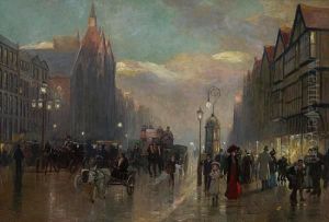 Old And New London-staples Inn by Frederic Marlett Bell-Smith