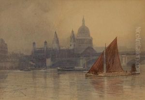 St. Pauls Cathedral by Frederic Marlett Bell-Smith