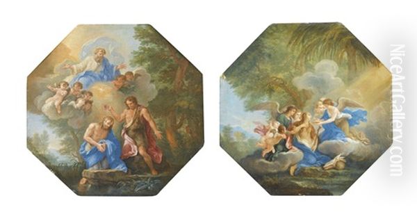 Le Bapteme Du Christ La Communion De Sainte Marie-madeleine (pair) - view 1