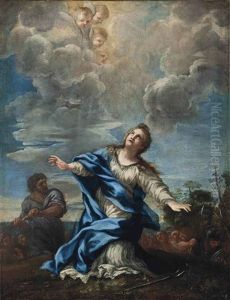 The Martyrdom Of Saint Martina Of Rome by Filippo Lauri