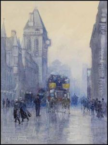 Law Courts - Strand by Frederic Marlett Bell-Smith