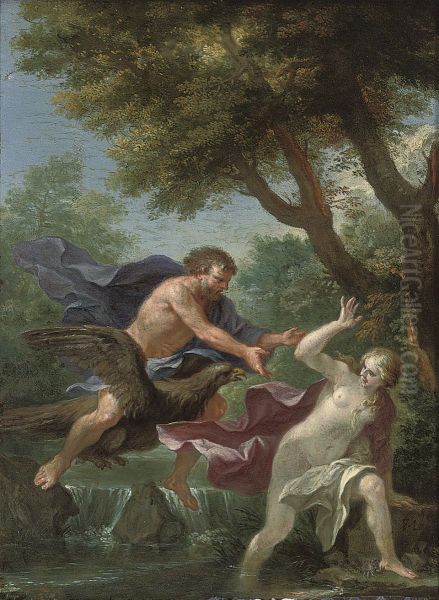 A Wooded River Landscape With Jupiter Chasing A River Nymph - view 1
