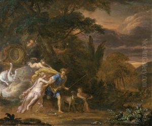 Venere E Adone ( + Scena Mitologica; Pair) by Filippo Lauri