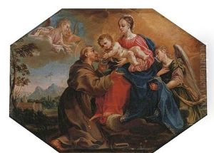 The Madonna And Child Appearing To Saint Francis Of Assisi