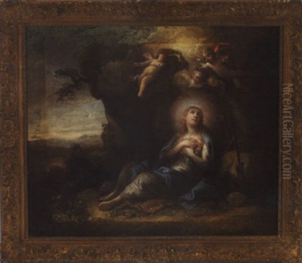 Mary Magdalene In The Wilderness Visited By A Crowd Of Angels - view 1