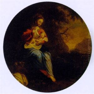 The Madonna And Child In A Landscape