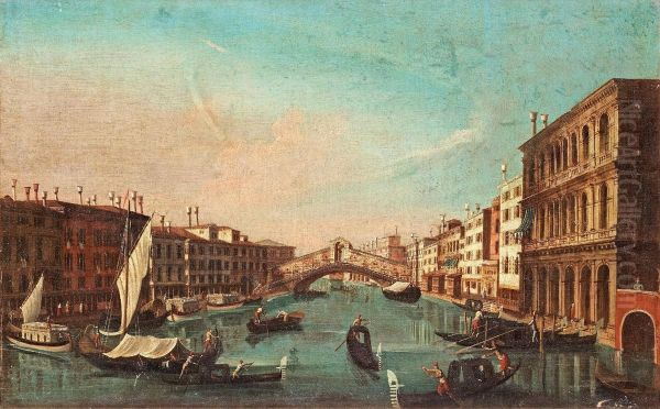 Vy Fran Canal Grande Och Rialtobron, Venedig - view 1