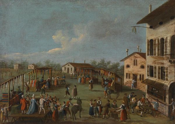 Two Rural Market Scenes In The Veneto - view 1