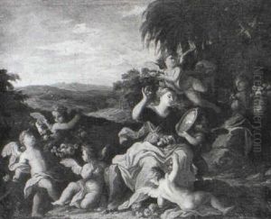 Allegoria Della Vanit. Con Putti E Ghirlande Di Fiori by Filippo Lauri