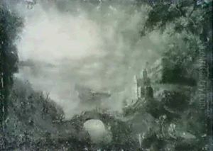 Orientaux Dans Un Paysage De Montagne by Filippo Lauri