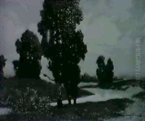 Landschaft by Gustav Wilhelm Lautenschlaeger