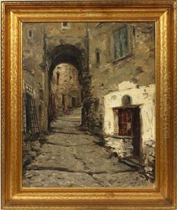 French Street Scene With Archway